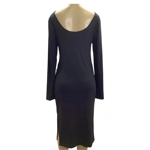 Derek Heart Ribbed Midi Maternity Black Dress Size Xtra Large New With Tags - Picture 3 of 6